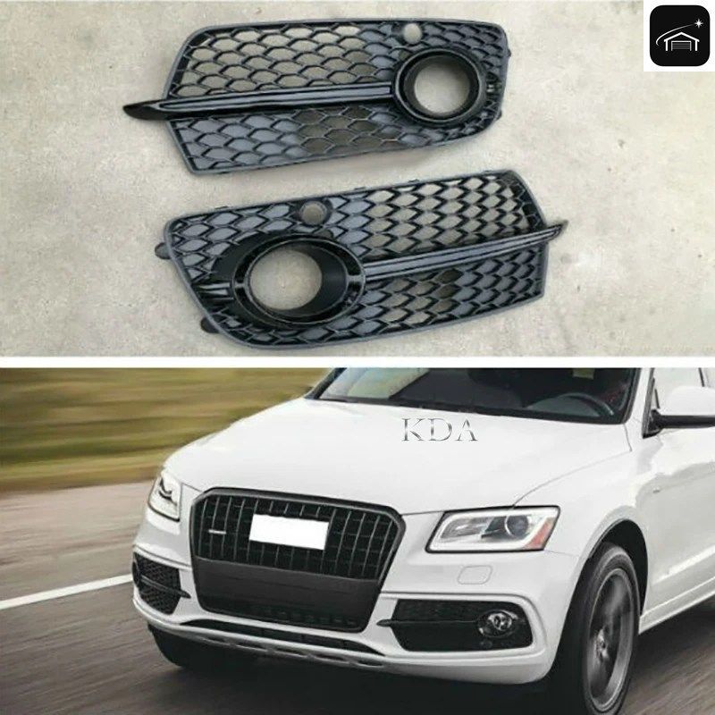 フロントバンパーフォグライトグリルカバー アウディ Q5 Sライン SQ5 4ドアスポーツ 2014 - 16年モデル全車対応