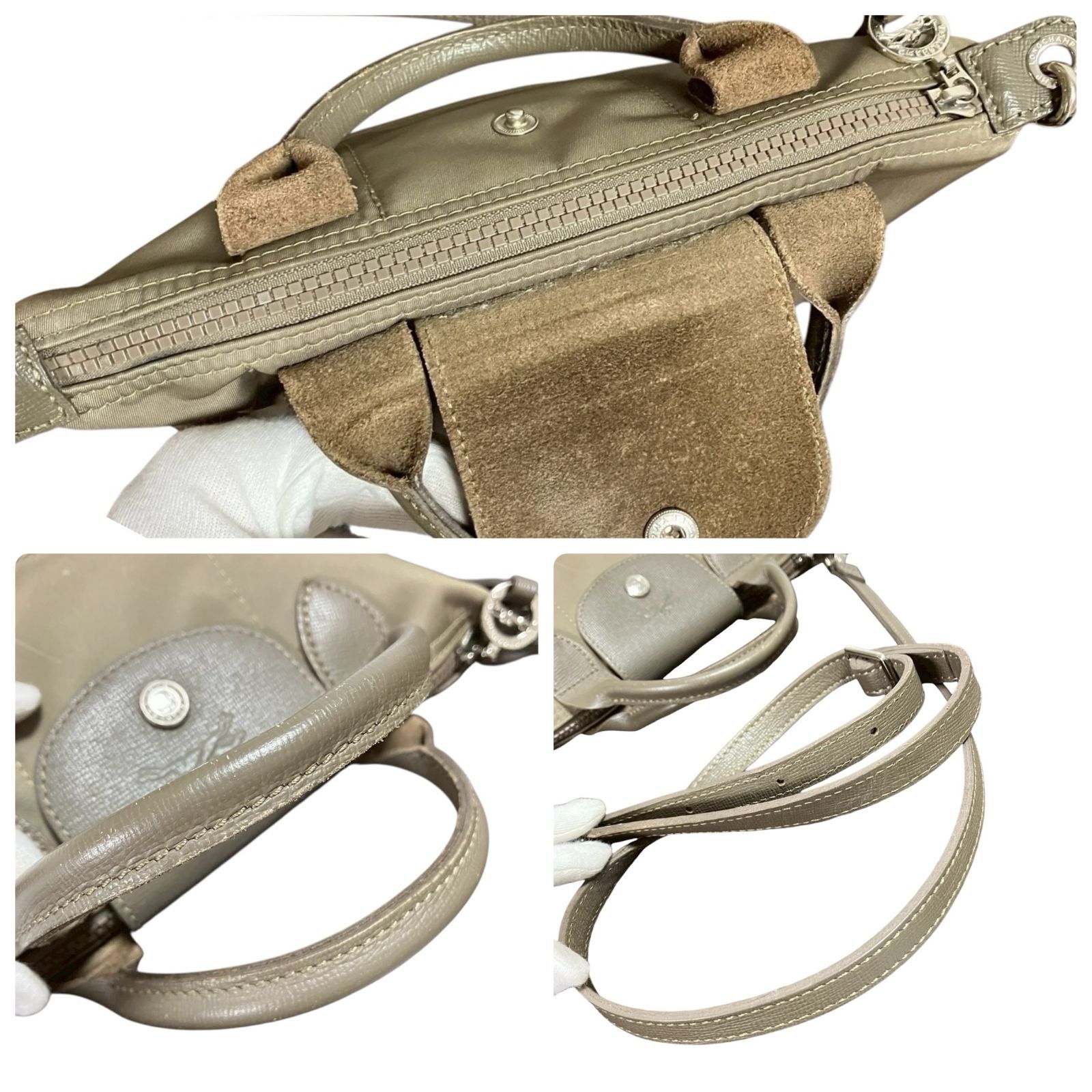 MY0782】Longchamp ロンシャン 2way プリアージュ 斜め掛け ナイロン