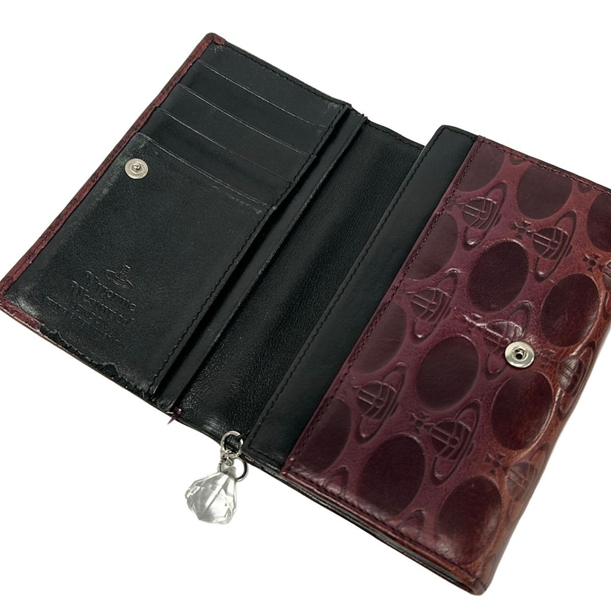 交渉受け付けます Vivienne Westwood レザー折り財布 ボルドー VivienneWestwood(ヴィヴィアンウエストウッド) 2つ折り財布