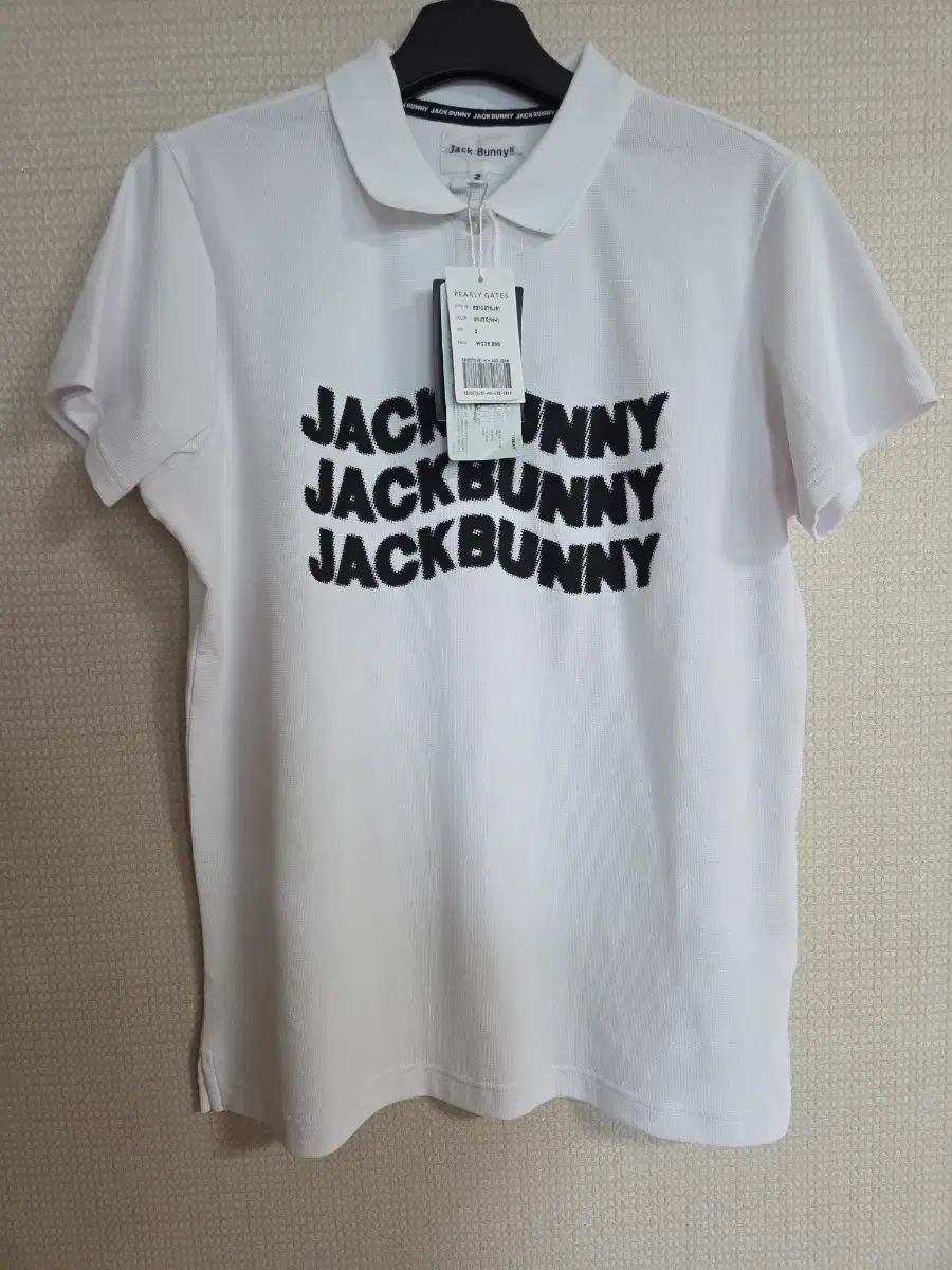 パーリーゲイツ JACK BUNNY ゴルフ 半袖 カラーTシャツ ホワイト