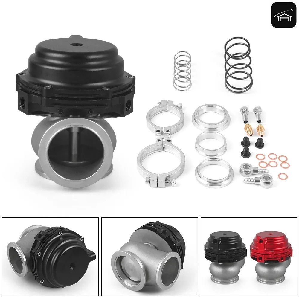 レーシングTOTOP 44mm水冷式ウェイストゲート外部ターボ（フランジハードウェア付き）MV-R水冷式レッド