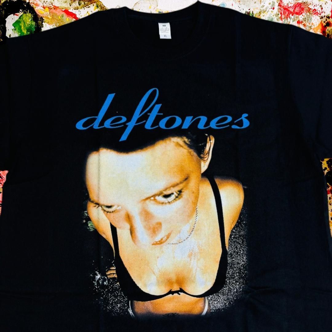 Deftones バンドT ロックT リプリント XL 黒 半袖 レトロ 