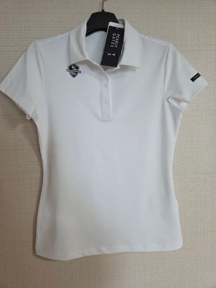 パーリーゲイツ レディース ゴルフウェア 半袖 カラーTシャツ 白