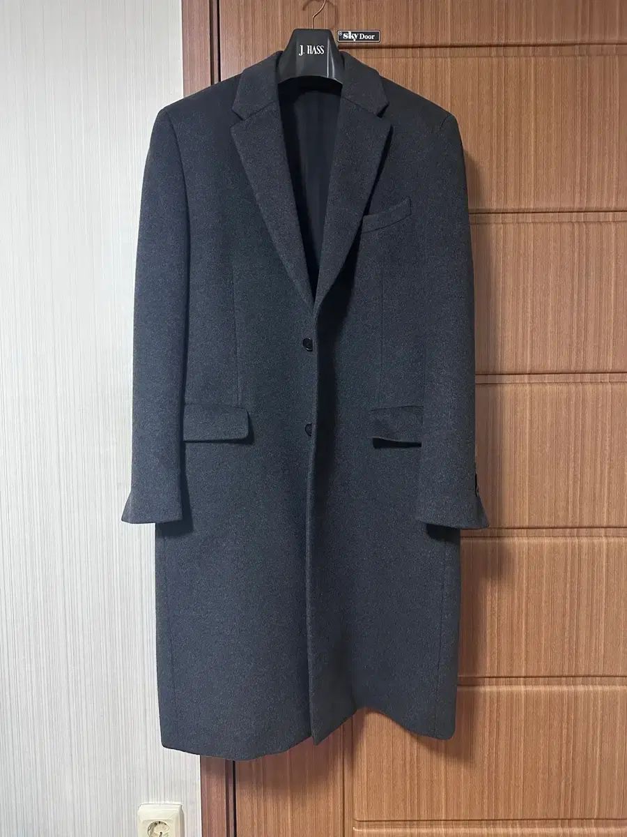 カシミヤ100％ チェスターコート 紺 M コロンボ 定価8万級】COLOMBO