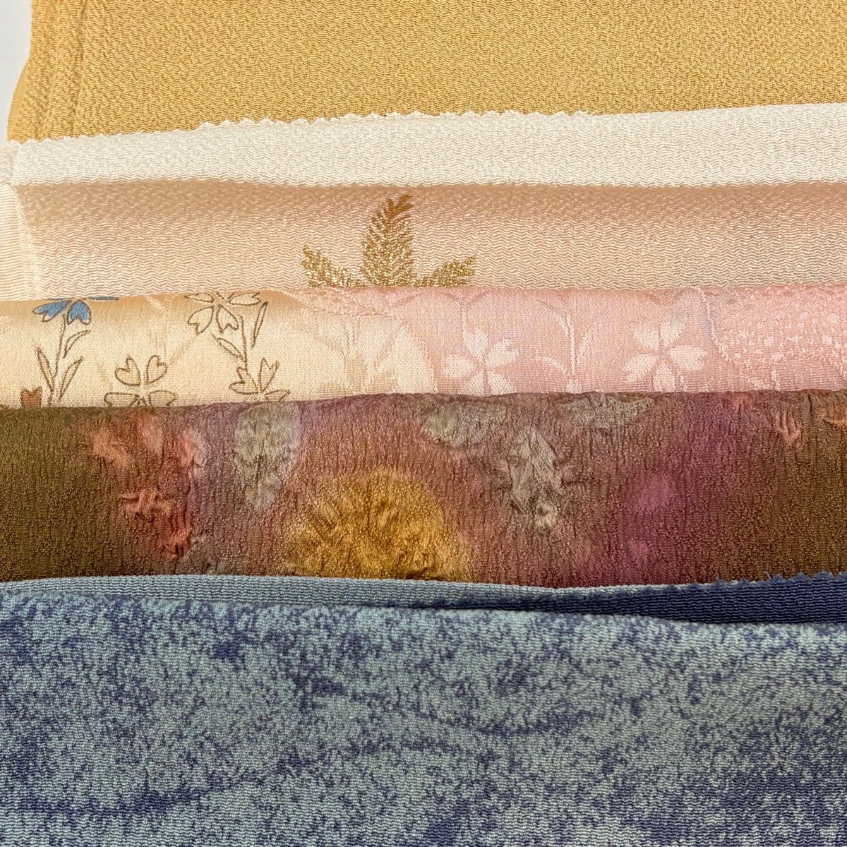 帯揚げ 優品 帯揚げ5枚セット ベージュ 正絹 和装小物 【中古】