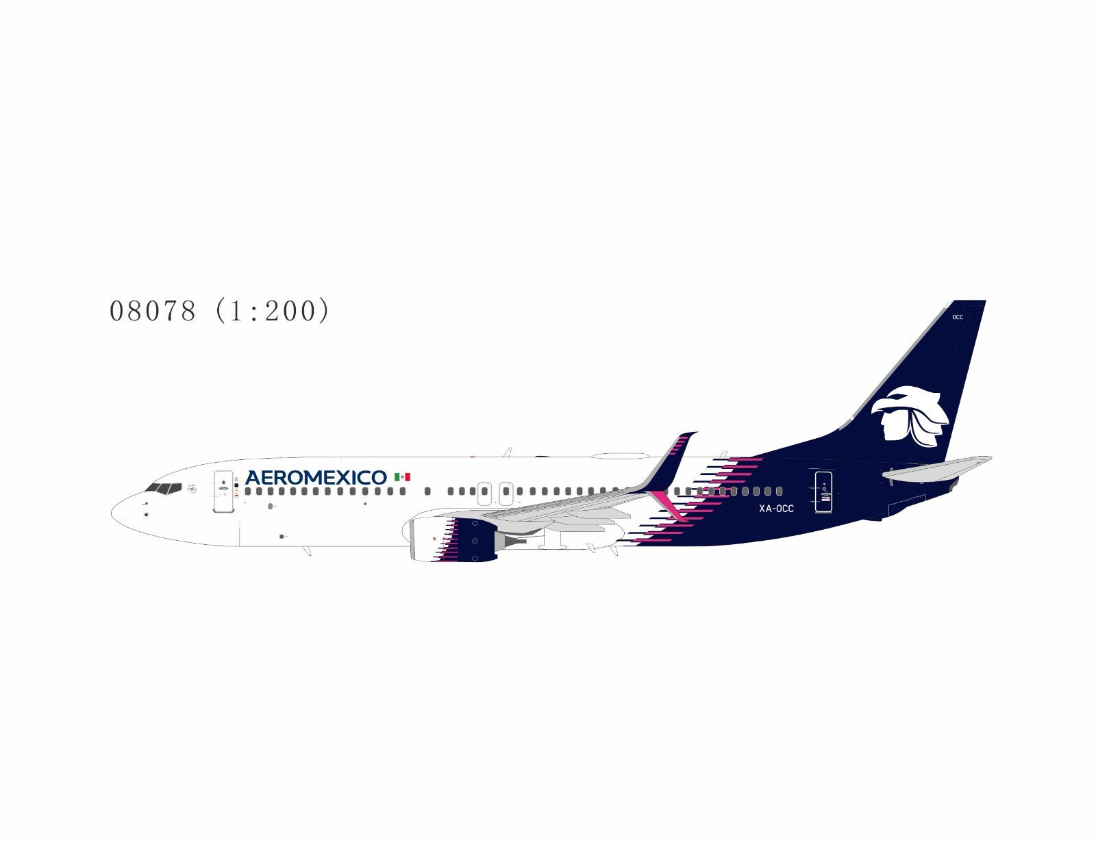 NGmodel アエロメヒコ航空 737-800 XA-OCC 1/200 08078