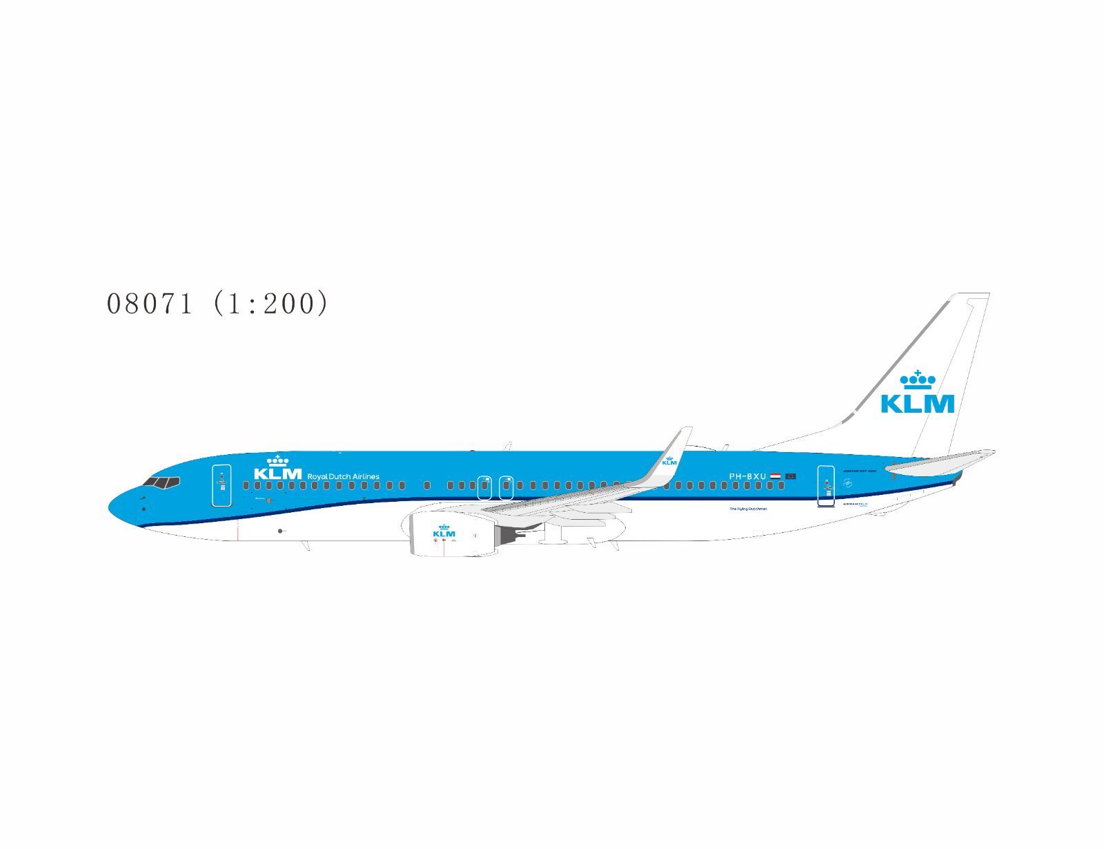 NGmodel KLMオランダ航空 737-800 PH-BXU 1/200 08071