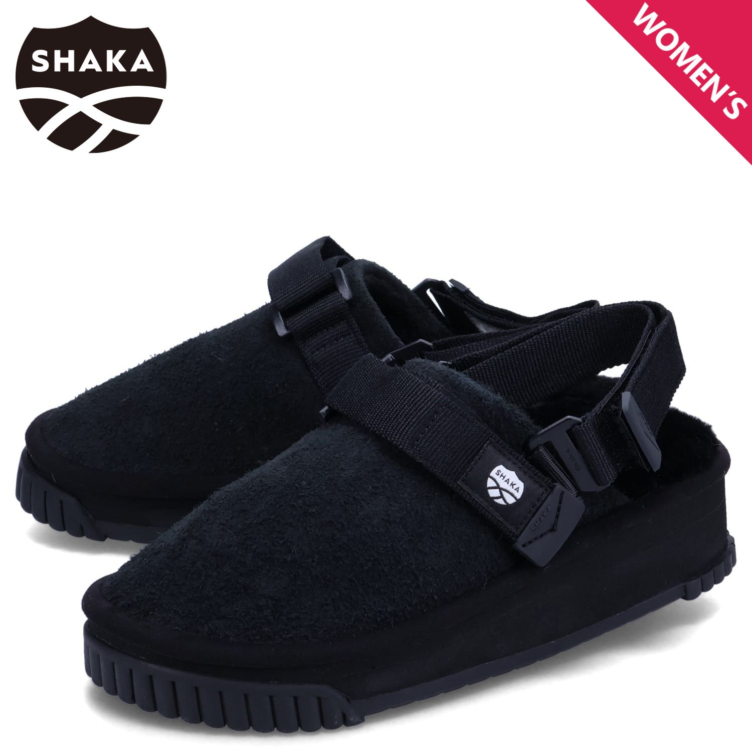 SHAKA シャカ サンダル スナッグ クロッグ ボア プラットフォーム へアリースエード レディース SNUG CLOG BOA PLATFORM HAIRY SUEDE SK-262
