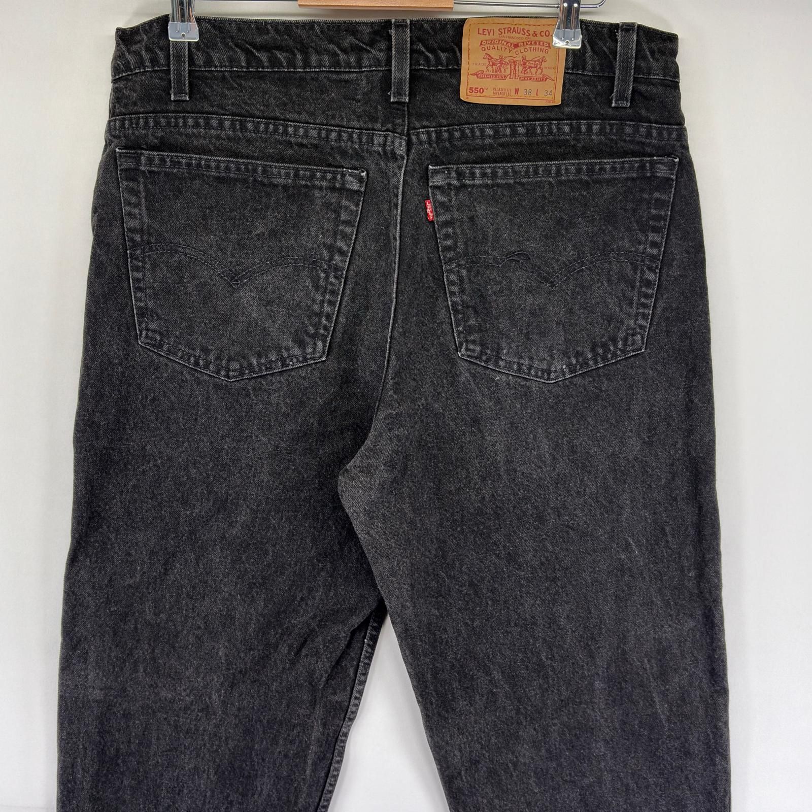 古着 90's/90年代 リーバイス Levi's USA製 デニム パンツ 550 テーパード 5ポケット ジッパーフライ W38 L34  ブルー系 メンズ 古着 90's/90年代 リーバイス Levi's USA製 デニム パンツ 550