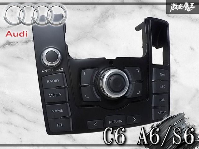 ★美品★Audi アウディ純正 C6 A6/S6 コントロールパネル オーディオパネル ナビパネル 右ハンドル車用 4F2 919 611 M