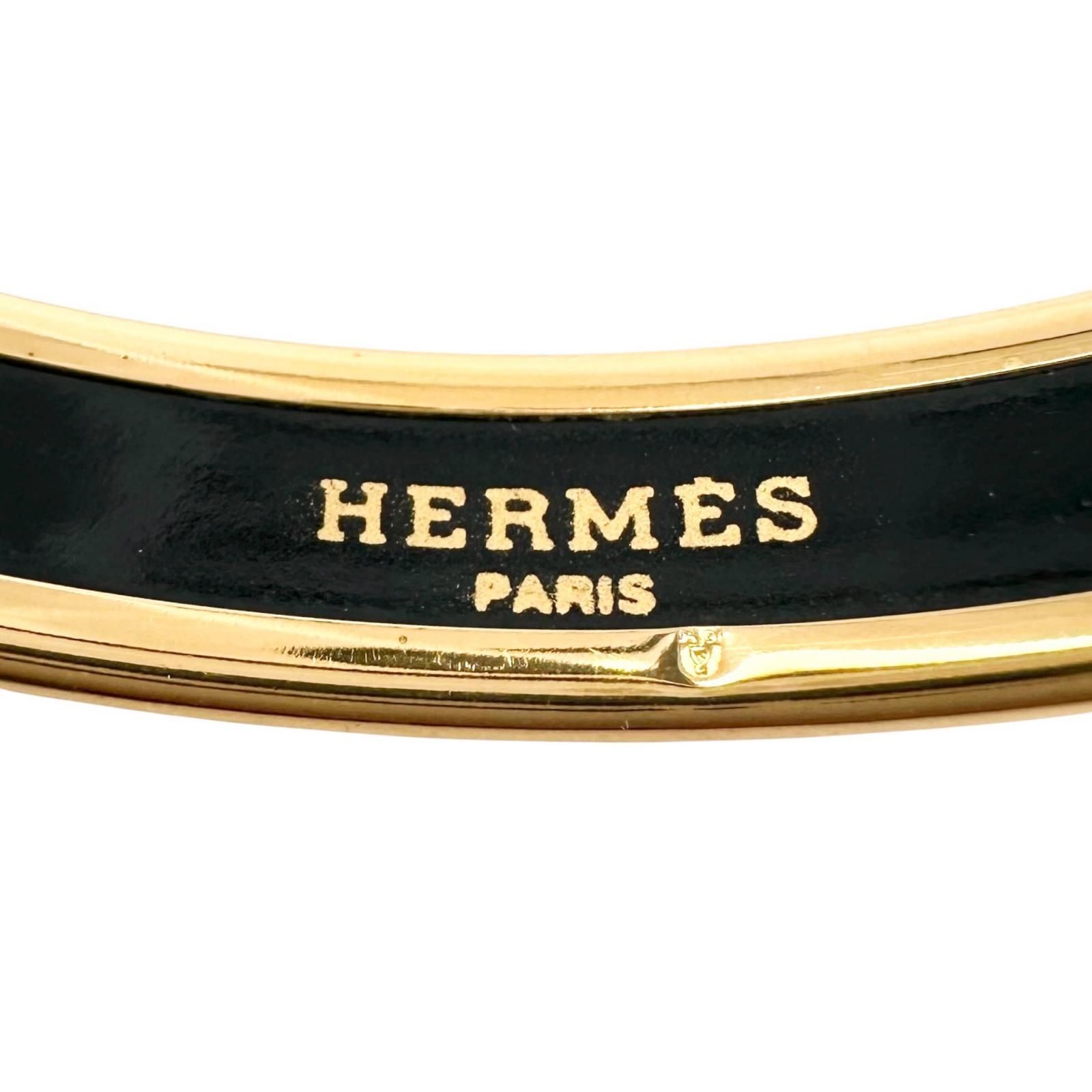 新着】HERMES エマイユ シェーヌダンクル メタル ゴールド、ブラック
