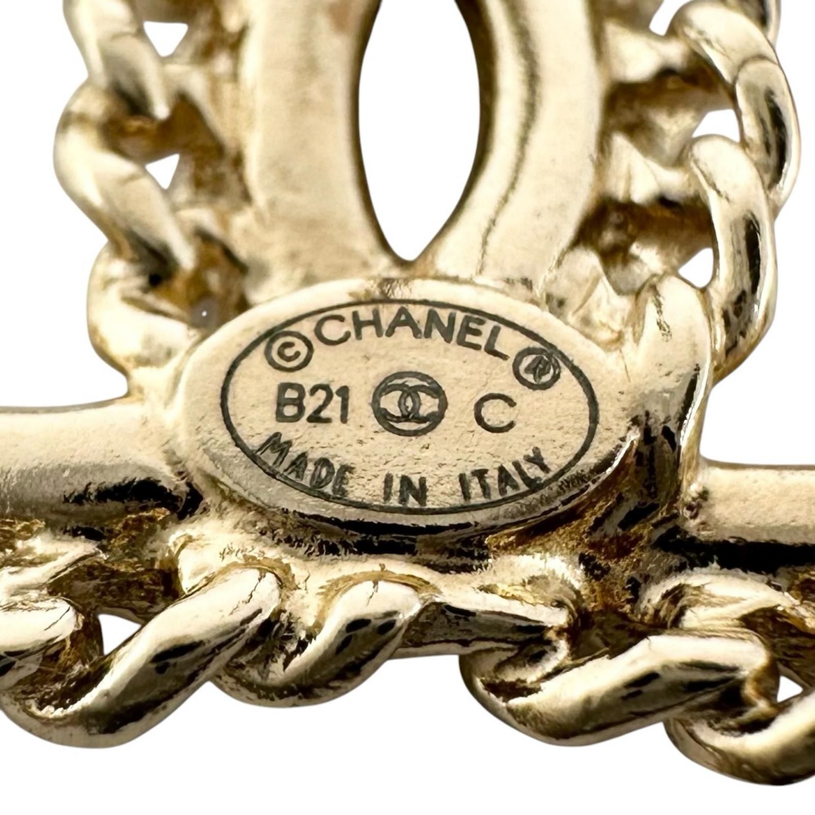 新着】CHANEL ココマーク 片耳用 GP、ラインストーン ゴールド