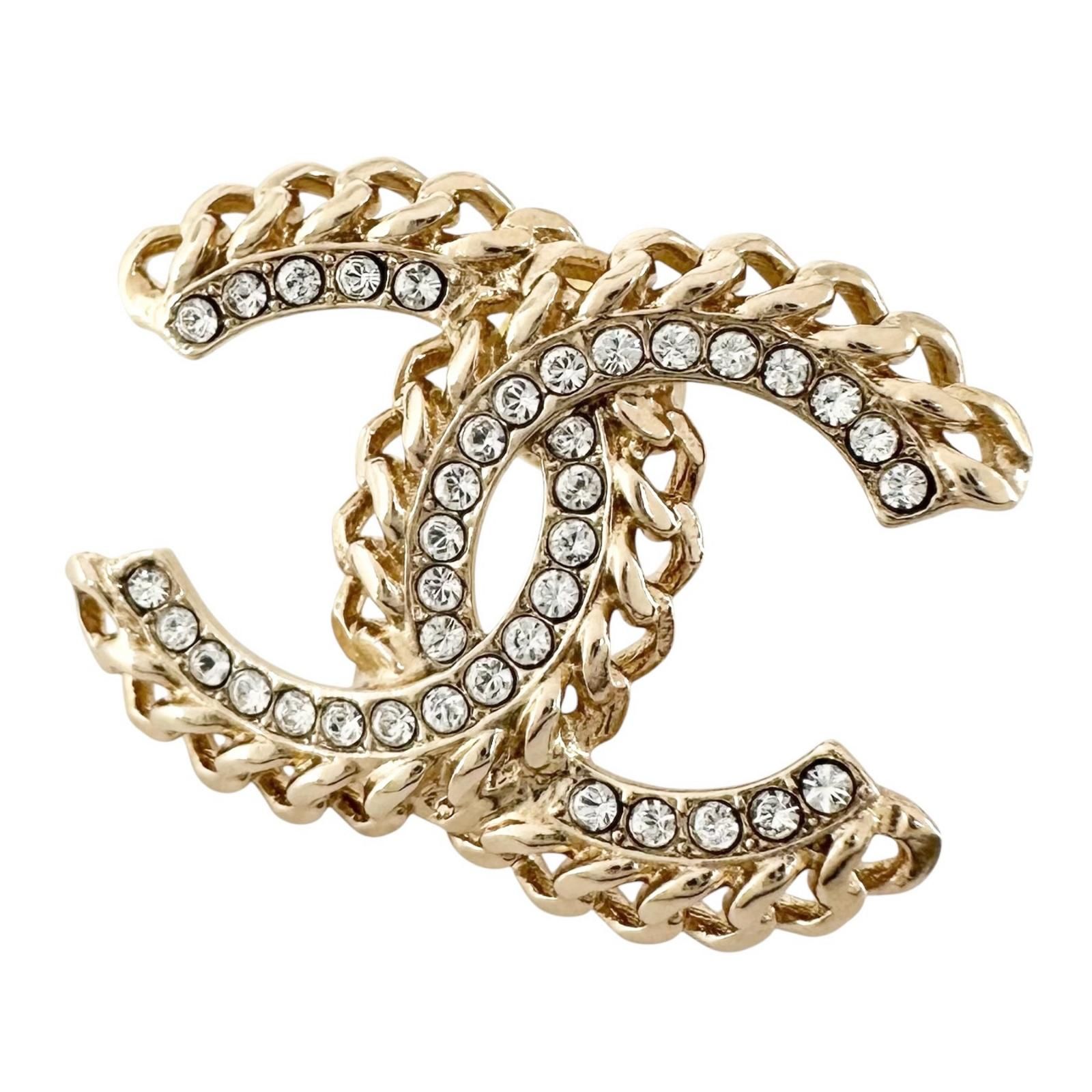 新着】CHANEL ココマーク 片耳用 GP、ラインストーン ゴールド