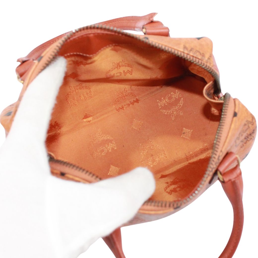 新着】MCM ヴィセトス ミニボストンバッグ レザー ブラウン ショルダー