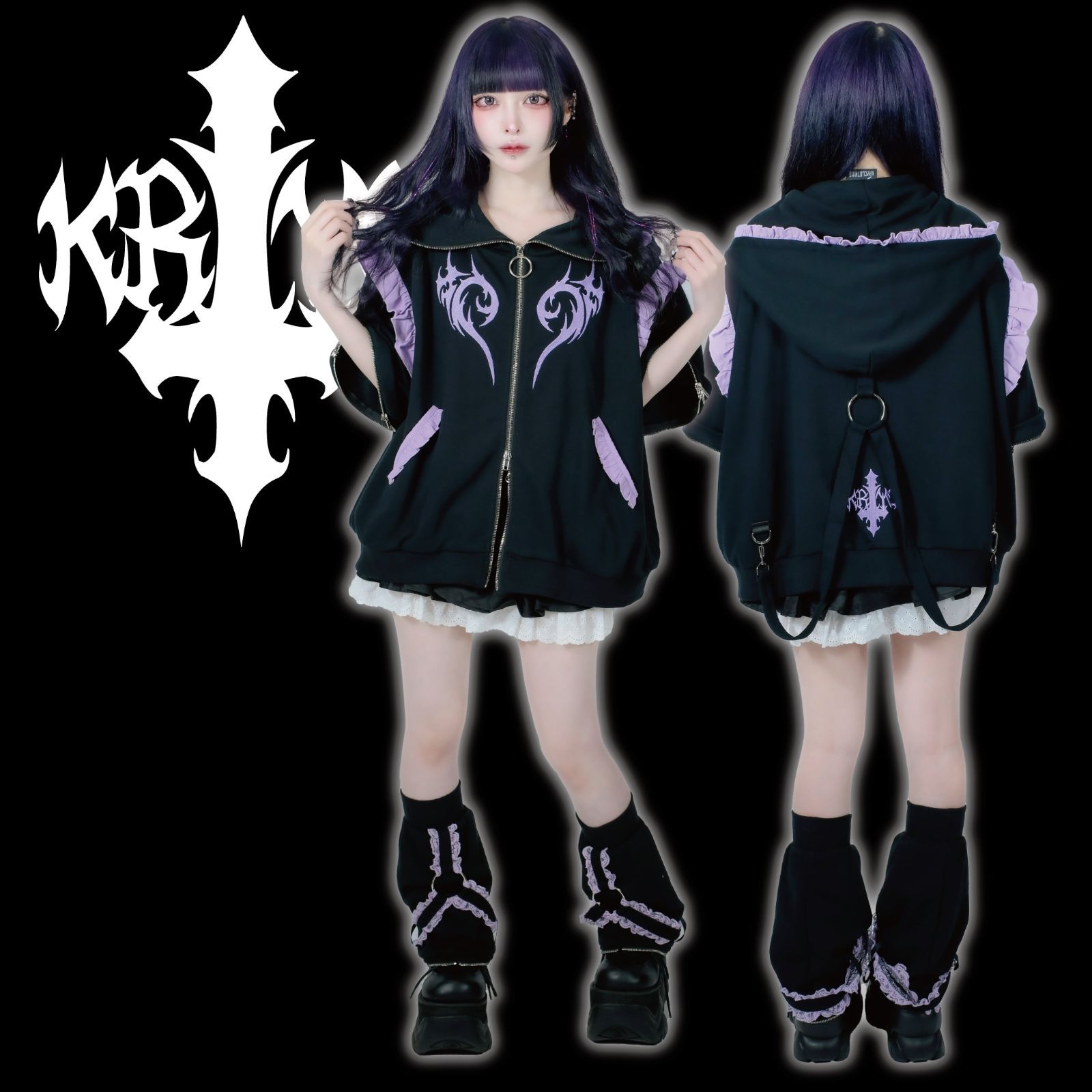 美品 KRY clothing 「desperation」アウター ジップアップパーカー