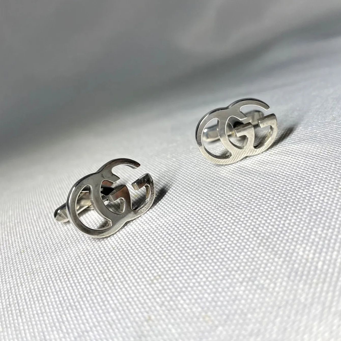 □グッチ□美品□ロゴ カフス カフリンクス□シルバー925 GUCCI グッチ