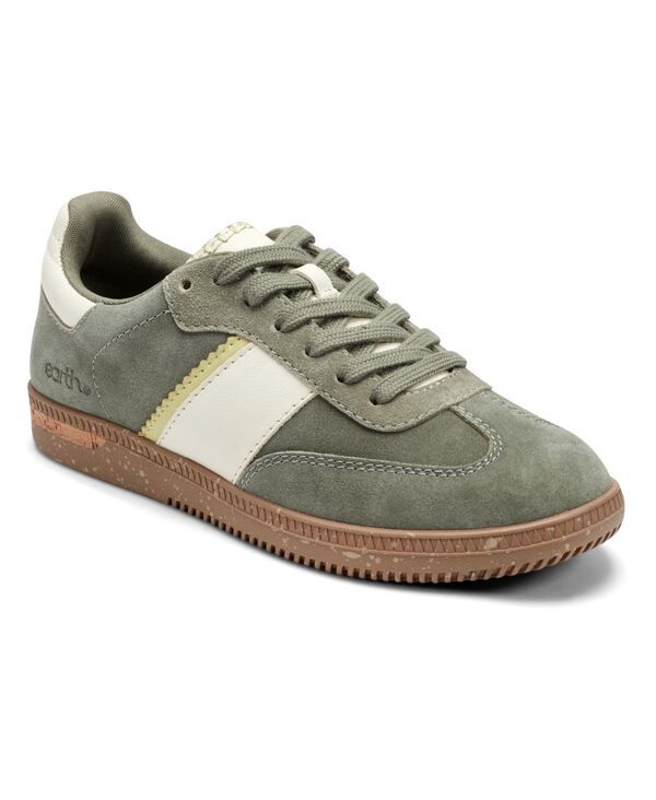 アース レディース シューズ スニーカー レース Earth Womens Penny Stripe LaceUp Sneakers Olive Green グリーン