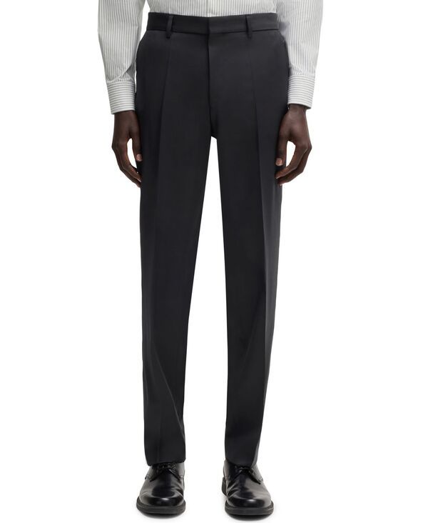 ヒューゴボス レディース ボトムス カジュアルパンツ ウール Hugo Boss Mens RegularFit Virgin Wool Formal Trousers Dark Blue ブルー