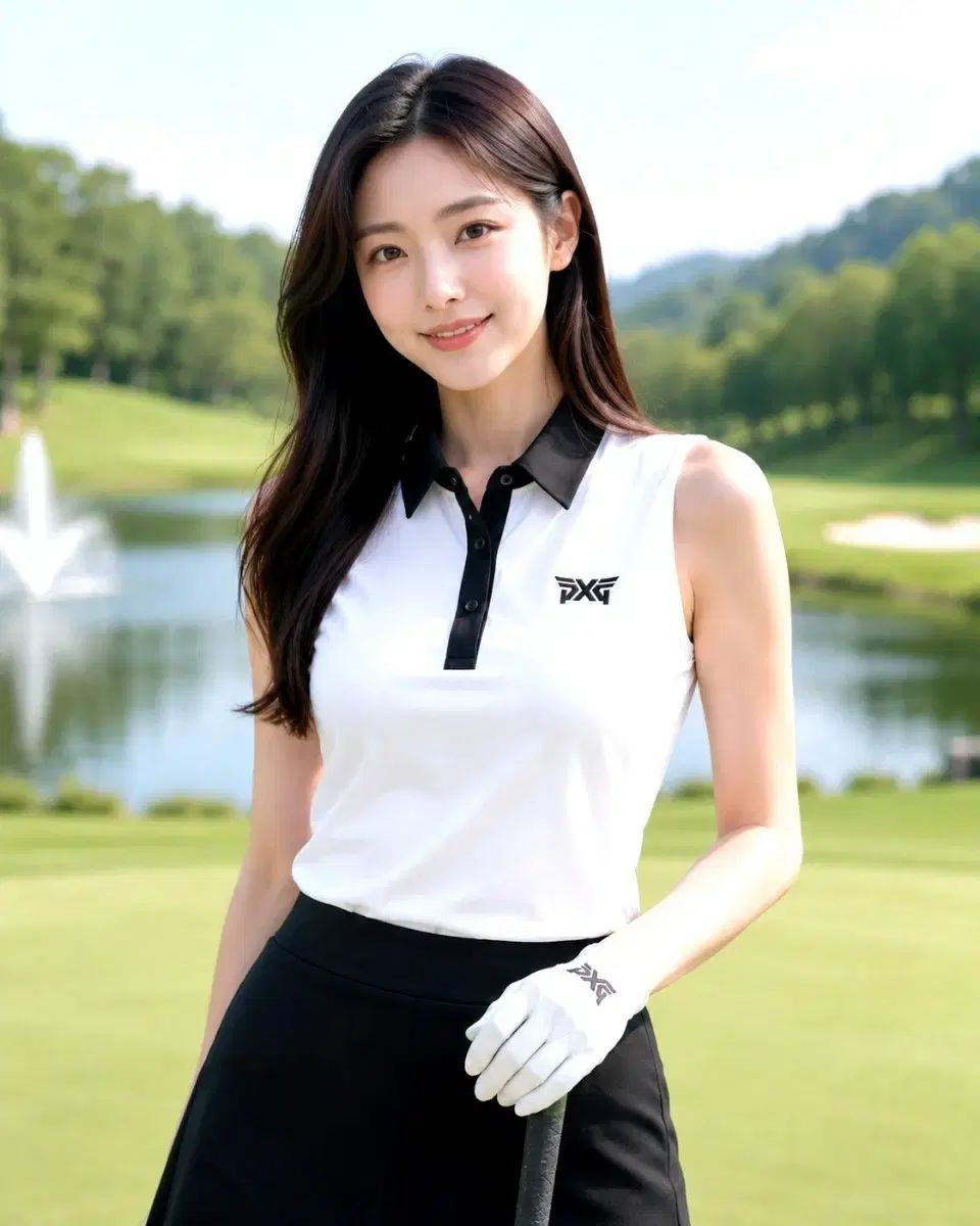 PXG レディース コントラストブロック カラクTシャツ M