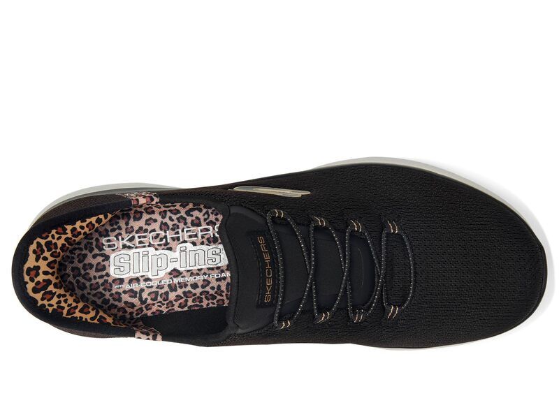 スケッチャーズ レディース シューズ スニーカー SKECHERSummits Leopard Chic Hands Free SlipINS Black Multi ブラック