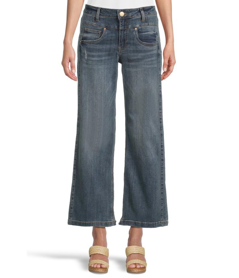 カットフロムザクロス レディース ボトムス デニムパンツ ワイドレッグ プチ KUT from the Kloth Petite Jean High Rise Wide Leg Front Inset