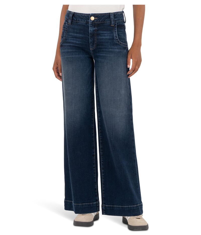 カットフロムザクロス レディース ボトムス デニムパンツ KUT from the Kloth Meg Highrise Over Size Wide Stitch In Unequalled