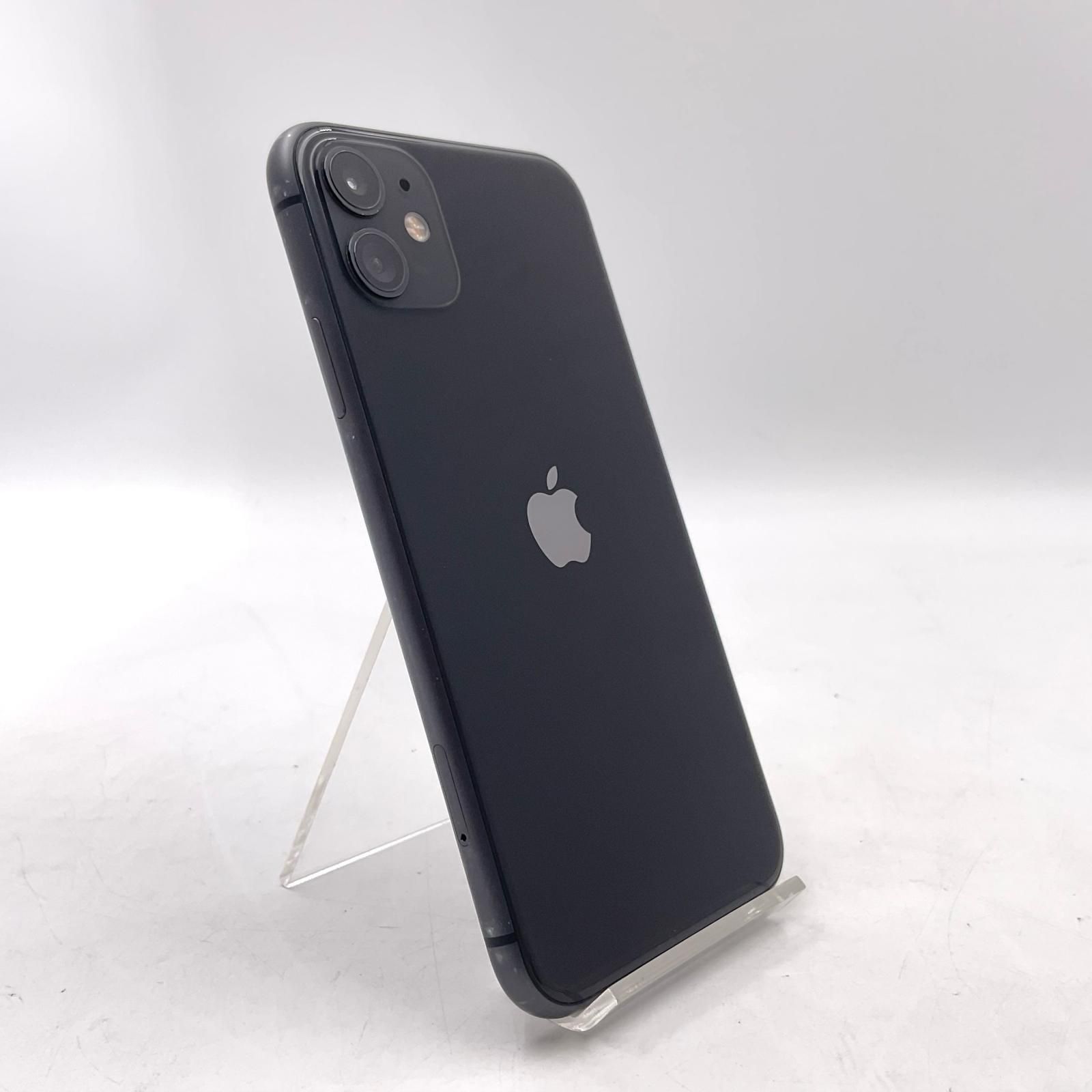 【全額返金保証】【最速発送】 iPhone 11 128GB ブラック docomo SIMフリー 白ロム 動作確認済 73%