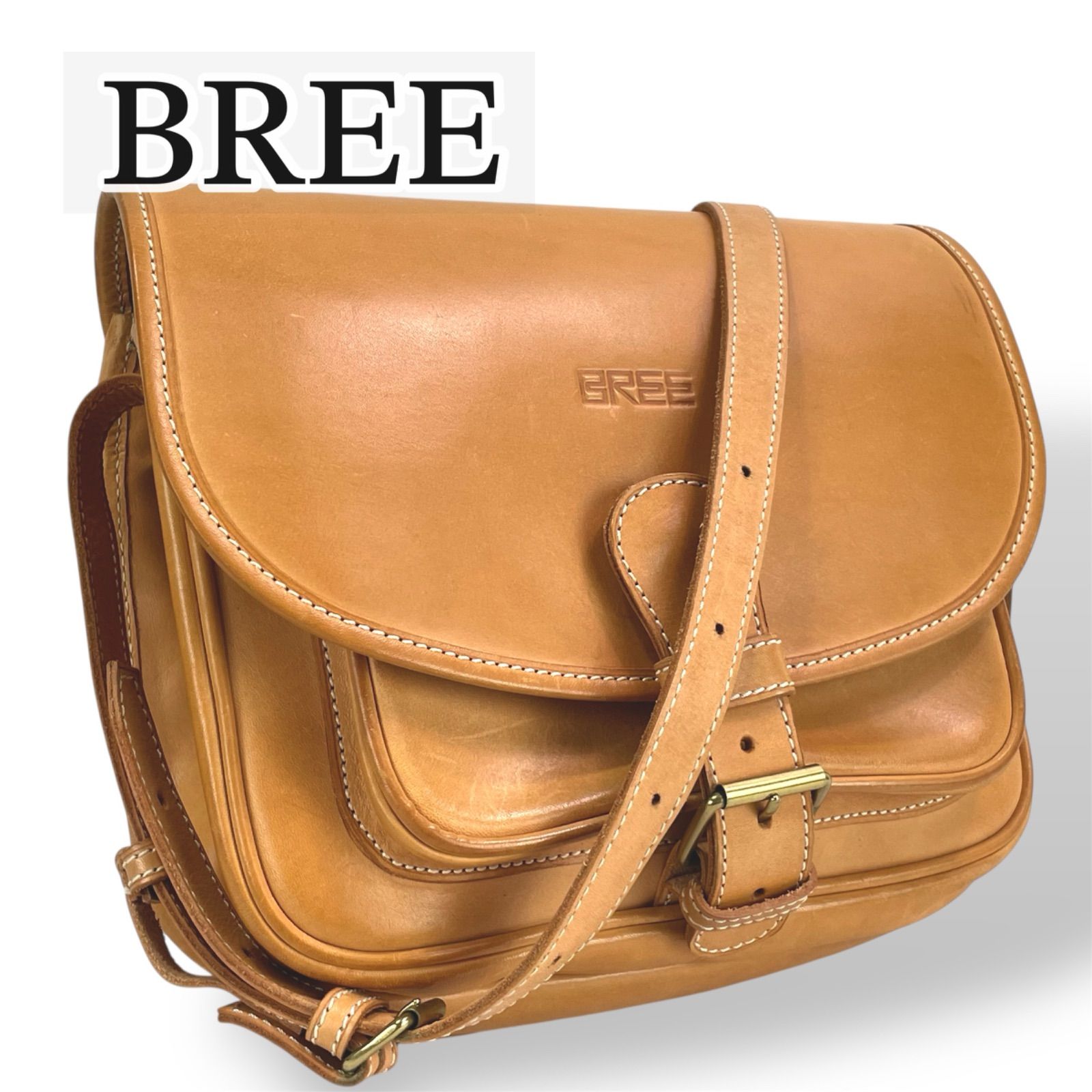 【極美品】BREEブリー 総ヌメ革 ショルダーバック メルカリ