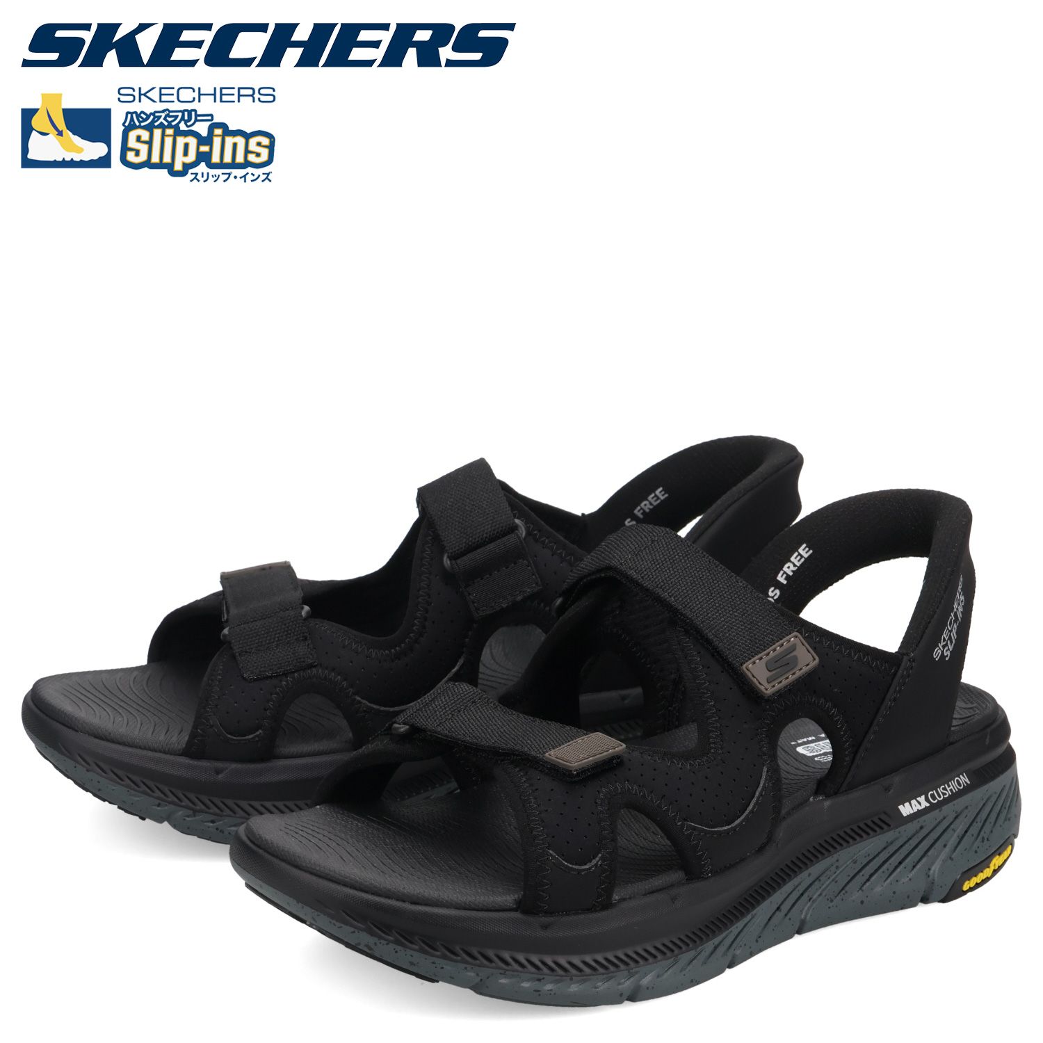 スケッチャーズ SKECHERS スポーツサンダル マックスクッショニング プレミア 2.0 メンズ 厚底 MAX CUSHIONING PREMIER 2.0 229217