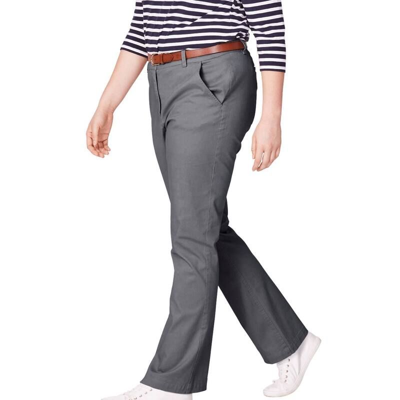 Ellos レディース ボトムス カジュアルパンツ ブーツカット プラスサイズ ブーツ ellos Plusize Stretchino MidRise Classic Bootcut Pantsla