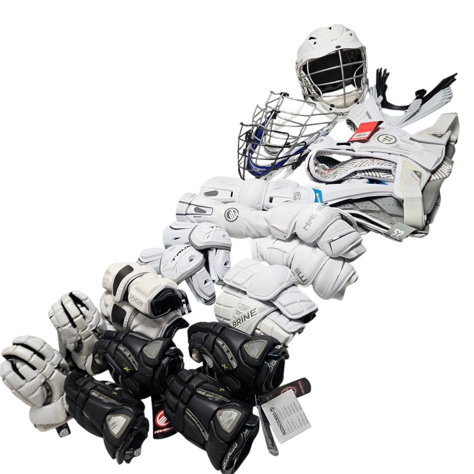 【未使用多数 】ラクロス防具大量セット Cascade Maverik Warrior Brine TRUE 現状品