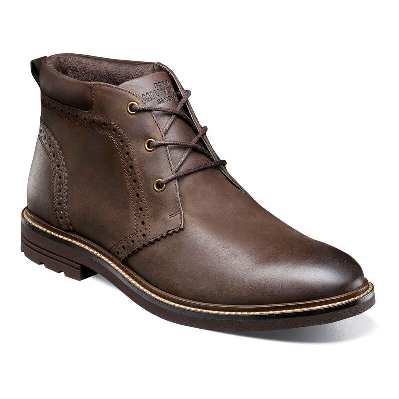 ノンブッシュ メンズ シューズ ブーツ・レインブーツ Nunn Bush Ozark II Mens Plain Toe Chukka Shoes Brown Crazy Horse ブラウン