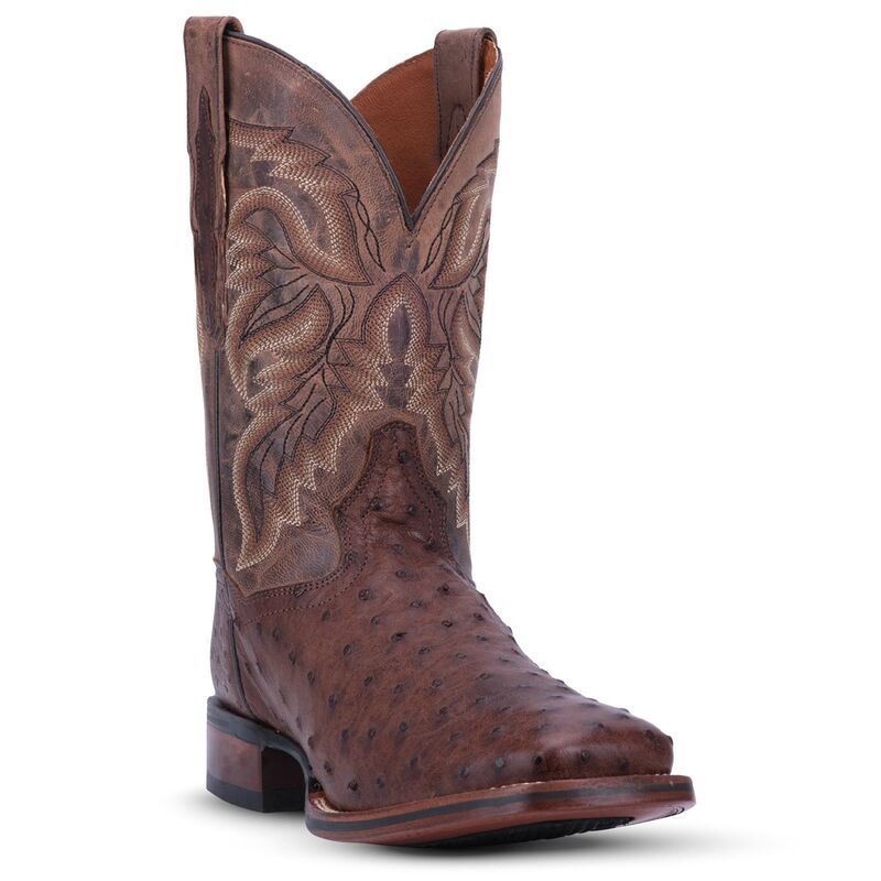 ダンポスト メンズ シューズ ブーツ・レインブーツ Dan Post Alamosa Full Quill Ostrich Mens Cowboy Boots Chocolate チョコレート