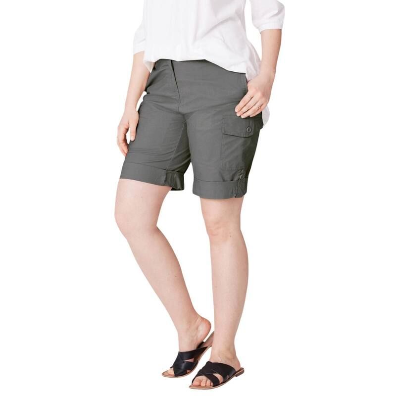 Ellos レディース ボトムス ハーフパンツ・ショーツ プラスサイズ ショートパンツ ellos Plusize Convertible Cargo Shortslate スレート