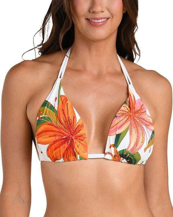 ラブランカ レディース 水着 トップのみ ホルター La Blanca Jungle Blossoms Halter Bra Bikini Top Multi マルチカラー