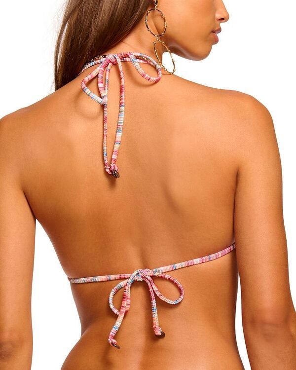 レイミー ブルック レディース 水着 トップのみ Ramy Brook Striped Adley Bikini Top Vivid Orange Stripe オレンジ