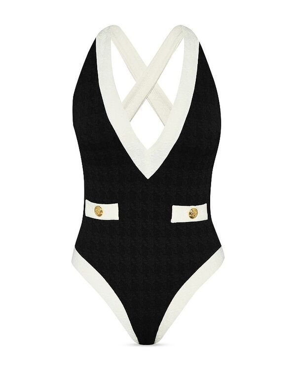 ラジャンス レディース 水着 上下セット LAGENCE Lisa Color Blocked One Piece Swimsuit Black ブラック