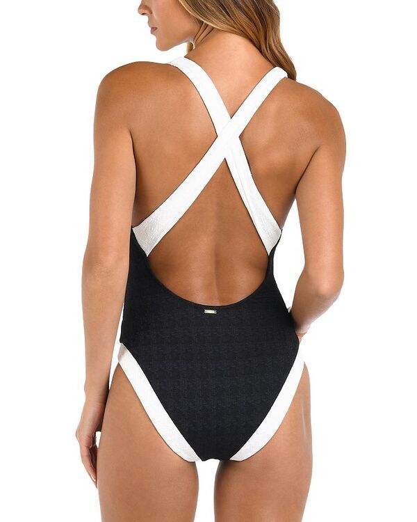 ラジャンス レディース 水着 上下セット LAGENCE Lisa Color Blocked One Piece Swimsuit Black ブラック