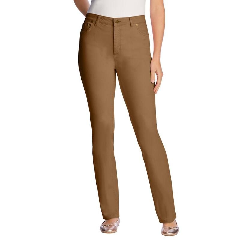 ウーマン ウィズイン レディース ボトムス デニムパンツ プラスサイズ ジーンズ Woman Within Plusize StraightLeg Stretch Denim FivePocket J