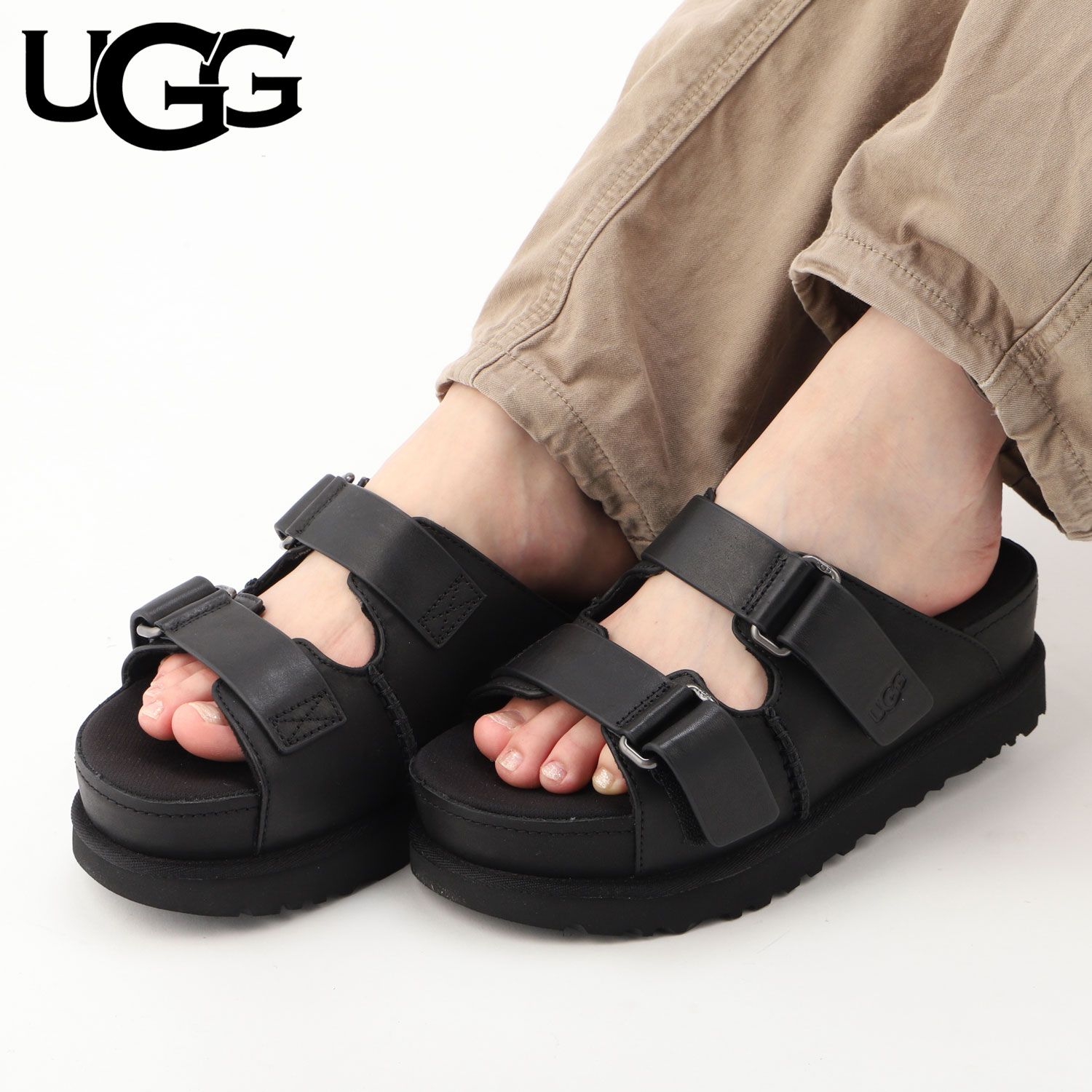 UGG アグ スライドサンダル ゴールデンスター ハイ レディース 厚底 軽量 WOMENS GOLDENSTAR HI SLIDE SANDAL 1152651