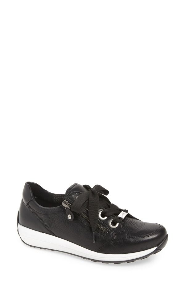 アラ レディース シューズ スニーカー レース ara Ollie LaceUp Sneaker Black WSilver Accents ブラック