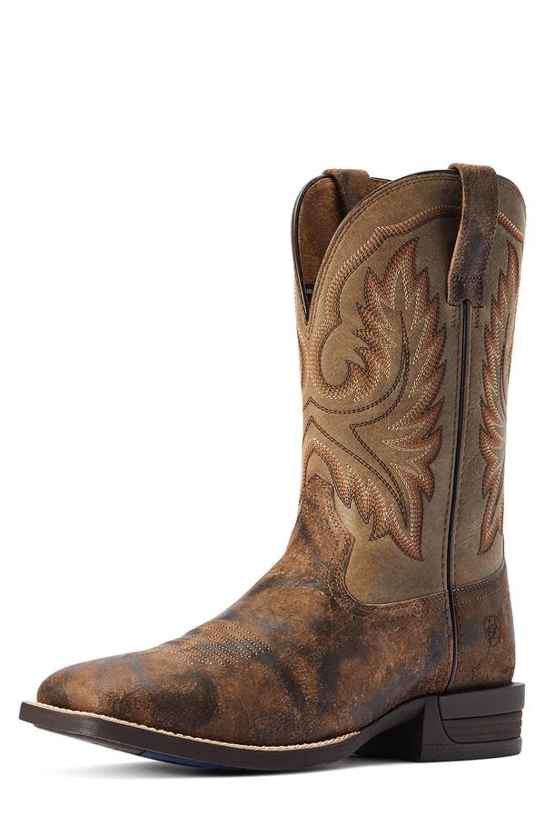 アリアト メンズ シューズ ブーツ・レインブーツ Ariat Wilder Cowboy Boot Antique Grey Brown Bomber グレー
