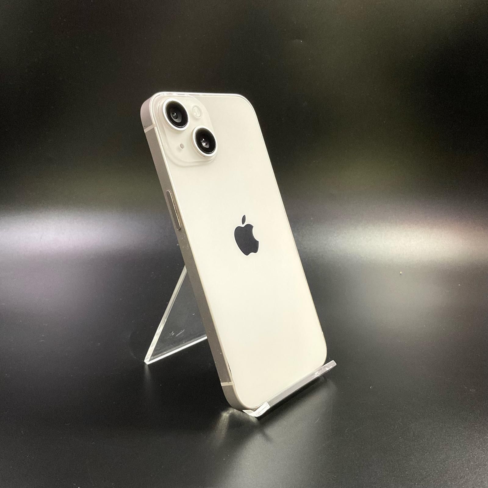 【全額返金保証】【最速発送】 iPhone 14 128GB ホワイト Softbank SIMフリー 白ロム 動作確認済 77%