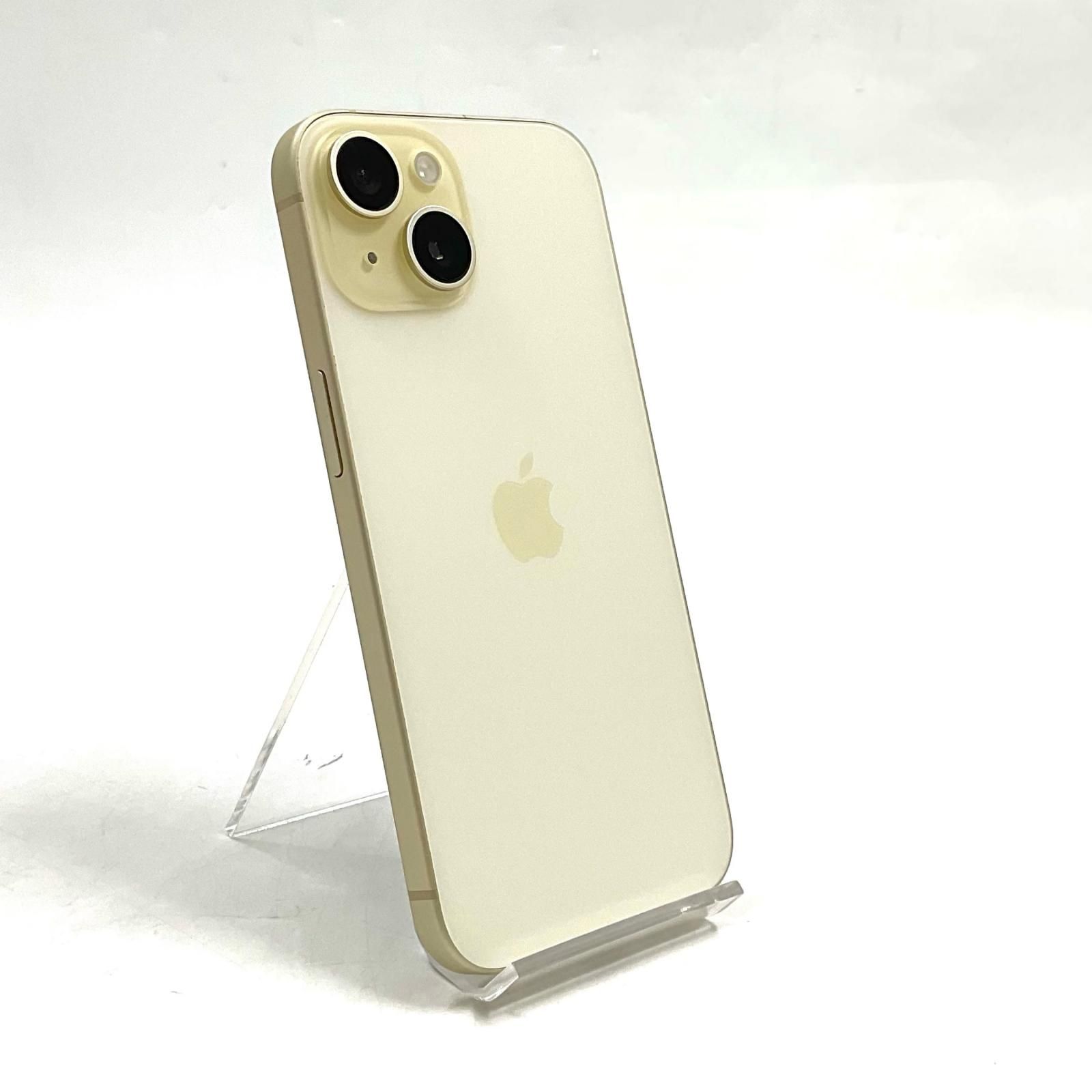 【全額返金保証】【最速発送】 iPhone 15 128GB イエロー Softbank SIMフリー 白ロム 美品 動作確認済 84%