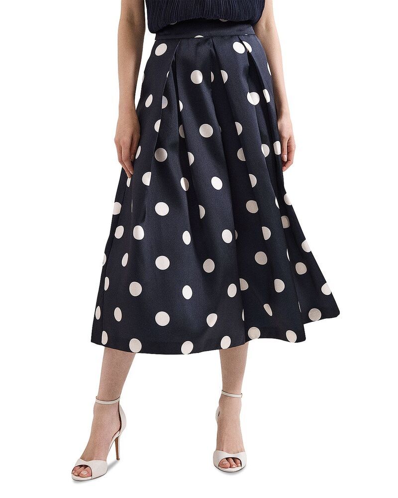 フェイズ・エイト レディース ボトムスカート プリント Phaseight Celeste Navy Spot Print Skirt Navy ネイビー