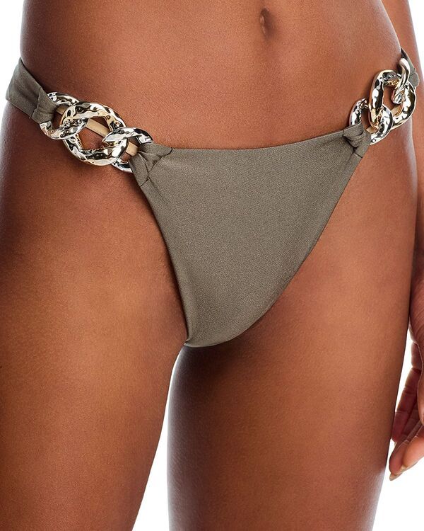 シムカイ レディース 水着 ボトムスのみ SIMKHAI Athenside Chain Bikini Bottom Fern
