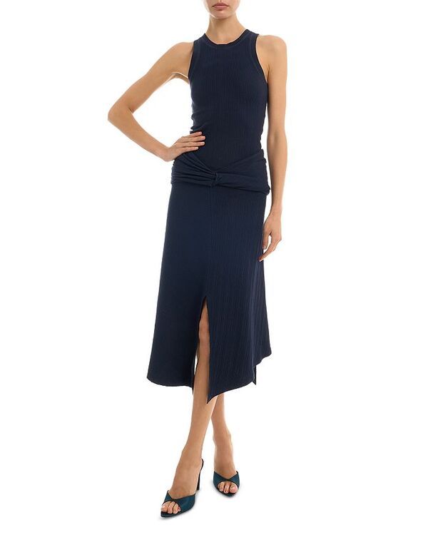 ヴィクトリア ベッカム レディース ボトムスカート ミディ Victoria Beckham Twist Detail Midi Skirt Navy ネイビー