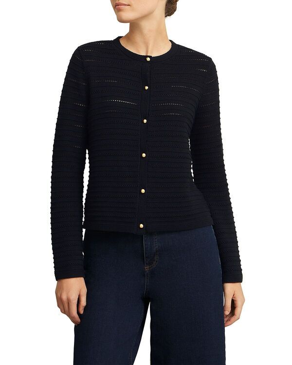 ホッブスロンドン レディース アウター カーディガン HOBBS LONDON Amber Open Stitch Cardigan Hobbs Navy ネイビー 45,370円