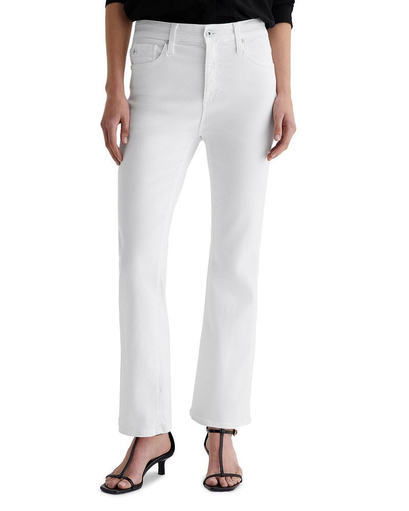 エージー レディース ボトムス デニムパンツ ブーツカット クロップド ブーツ ジーンズ AG Farrah Mid Rise Cropped Bootcut Jeans Gallery White