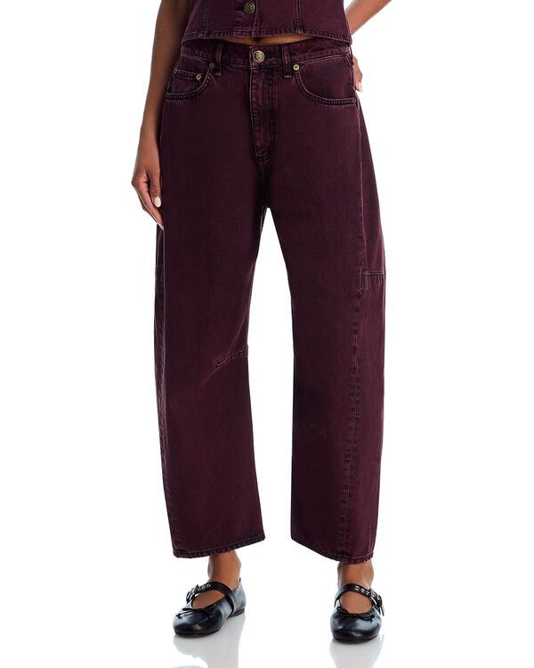 ラグアンドボーン レディース ボトムス デニムパンツ アンクル ジーンズ rag bone Charlie High Rise Ankle Barreleg Jeans in Burnt Burgun